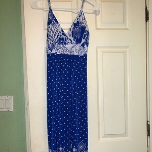 Long blue dress